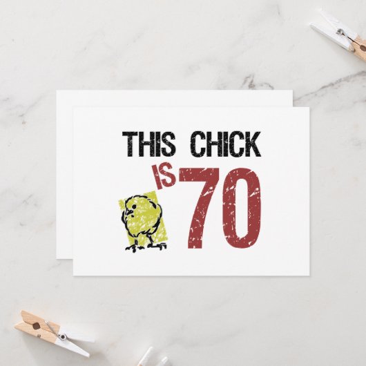 Frauenlustige 70. Geburtstag Karte (Vorderseite/Rückseite Beispiel)