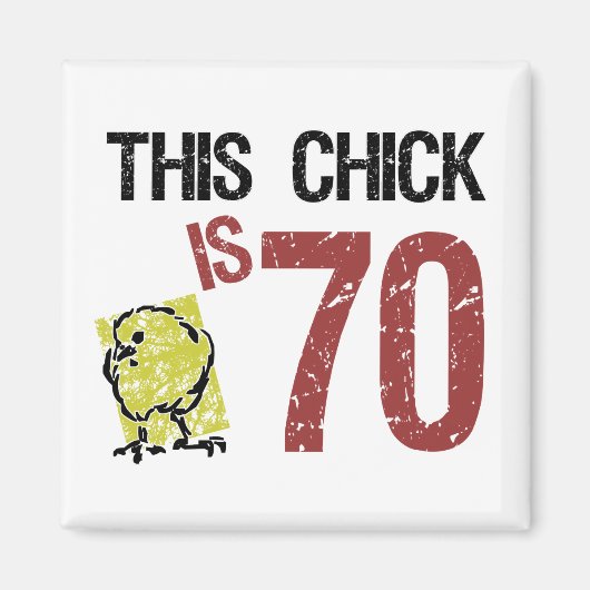Frauenlustige 70. Geburtstag Magnet (Vorne)