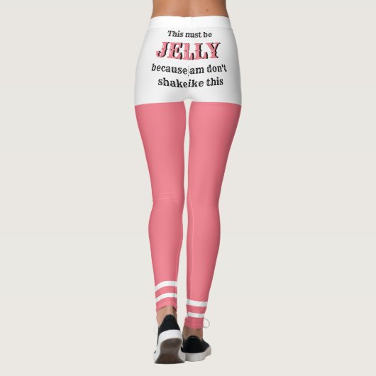 Frauenlustige Workout Mode JELLY SHAKE Leggings (Rückseite)