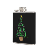 Frauenmädchen Softball Weihnachtsbaum Flachmann (Links)