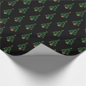 Frauenmädchen Softball Weihnachtsbaum Geschenkpapier (Ecke)