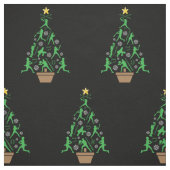 Frauenmädchen Softball Weihnachtsbaum Stoff (Muster)