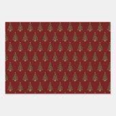 Frauenmädchen Weihnachtsbaum Geschenkpapier Set (Vorderseite 2)