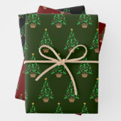 Frauenmädchen Weihnachtsbaum Geschenkpapier Set (Beispiel)