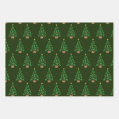 Frauenmädchen Weihnachtsbaum Geschenkpapier Set (Vorderseite)