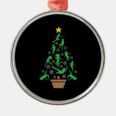 Frauenmädchen Weihnachtsbaum Ornament Aus Metall (Vorne)