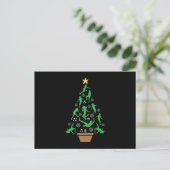 Frauenmädchen Weihnachtsbaum Postkarte (Stehend Vorderseite)