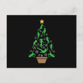 Frauenmädchen Weihnachtsbaum Postkarte (Vorderseite)