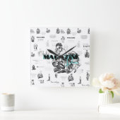 Frauenmagazin Quadratische Wanduhr (Zuhause)