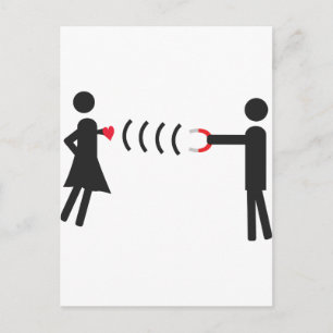 Frauenmagnet Postkarte