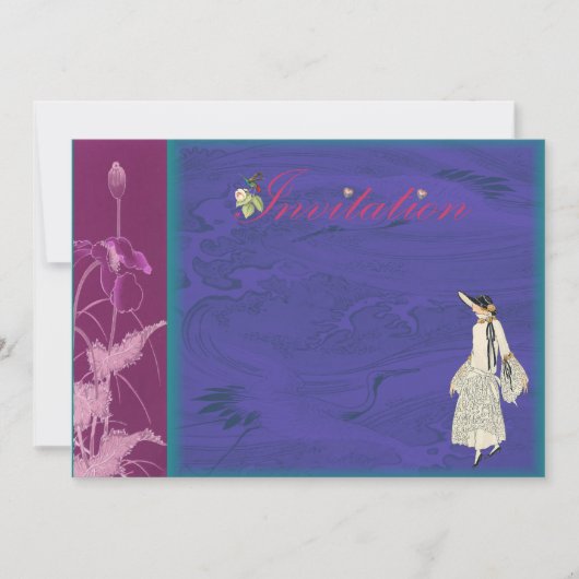 Frauenmode der 1920er Jahre Einladung (Vorderseite)