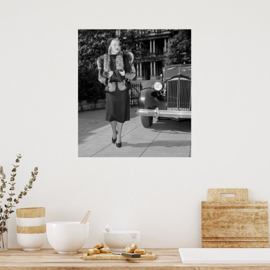 Frauenmode der 1930er poster (Küche)