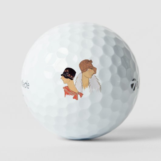 Frauenmode der 20er Jahre Golfball (Vorderseite)