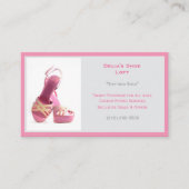 Frauenmode Schuhe rosa High Heels Visitenkarte (Vorderseite)