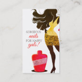 FrauenNagellack-Künstlermaniküre-Visitenkarte Visitenkarte (Rückseite)