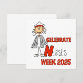 Frauennahrung feiert Krankenschwester Woche 2025 Einladung (Vorne/Hinten)