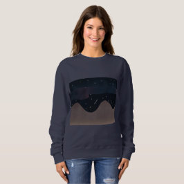 Frauenneavy Blue Sweatshirt mit Aurora Design