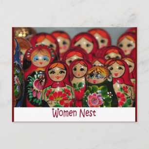 Frauennest, russische Nistwurm Postkarte