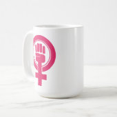 Frauennester-Resist-Symbol Kaffeetasse (Vorderseite Links)