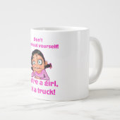 Frauenoberseite Jumbo-Tasse (Vorderseite Rechts)