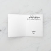 Frauenoptometrikerin Danke Karte (Innenseite)