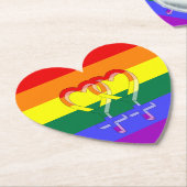 Frauenpaarstypsymbole Regenbogenfarben Untersetzer (angewinkelt)
