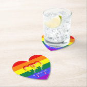 Frauenpaarstypsymbole Regenbogenfarben Untersetzer (Vor Ort)