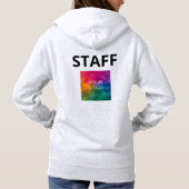 Frauenpersonal Ash Gray Hoodies Memberlogo hier (Rückseite)