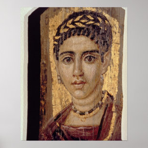 Frauenportrait, aus Fayum, Romano-Egyp Poster