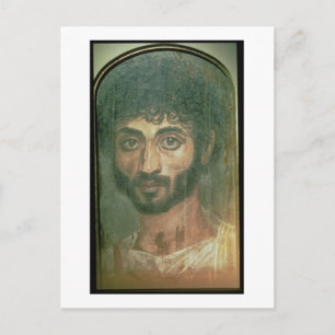 Frauenportrait eines Mannes, aus Fayum, Romano-Ägy Postkarte