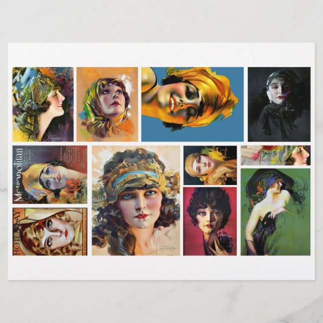 Frauenportrait-Fussy-Schnitte der 1920er Jahre (Vorderseite)