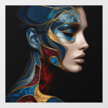 Frauenportrait in Abstrakt