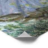 Frauenportrait Meadow Parasol Poster (Ecke)