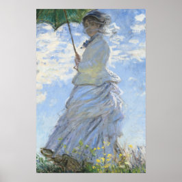 Frauenportrait Meadow Parasol Poster