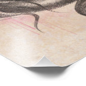 Frauenportrait mit Apfel und Blüte Surreale Kunst Fotodruck (Ecke)