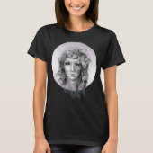 Frauenportrait mit Moths Surreal Dark Fantasy Art T-Shirt (Vorderseite)