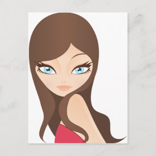 Frauenportrait Postkarte