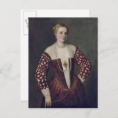 Frauenportrait Postkarte (Vorne/Hinten)