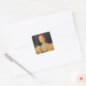 Frauenportrait Quadratischer Aufkleber (Umschlag)