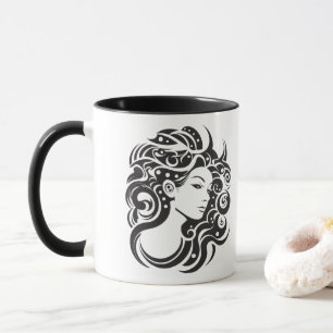 Frauenportrait Tasse