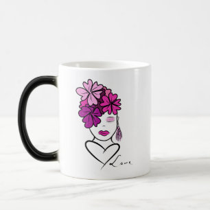 Frauenportrait Verwandlungstasse