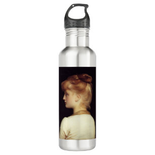 Frauenportrait von hinten (von Frederic Leighton) Edelstahlflasche
