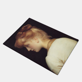 Frauenportrait von hinten (von Frederic Leighton) Fußmatte
