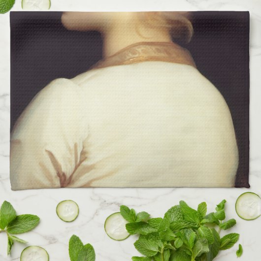 Frauenportrait von hinten (von Frederic Leighton) Geschirrtuch (Gefaltet)