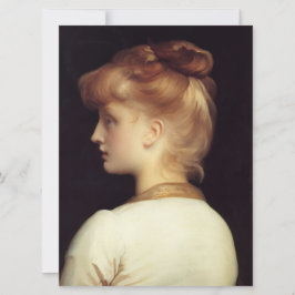 Frauenportrait von hinten (von Frederic Leighton) Karte