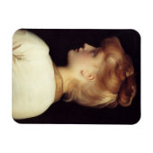 Frauenportrait von hinten (von Frederic Leighton) Magnet (Horizontal)