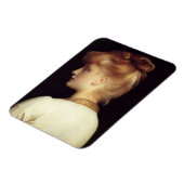 Frauenportrait von hinten (von Frederic Leighton) Magnet (Linke Seite)