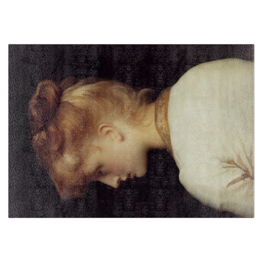 Frauenportrait von hinten (von Frederic Leighton) Schneidebrett (Vorderseite)