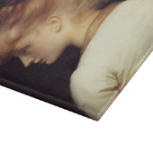 Frauenportrait von hinten (von Frederic Leighton) Schneidebrett (Ecke)