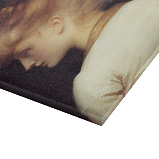 Frauenportrait von hinten (von Frederic Leighton) Schneidebrett (Ecke)